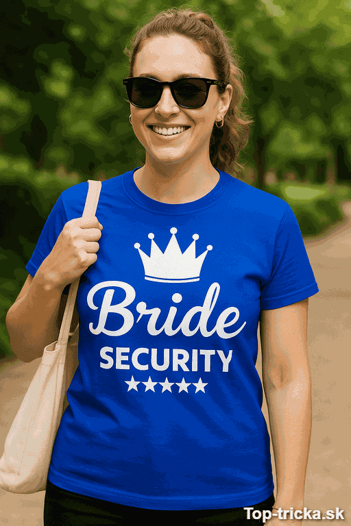 Vtipné tričko Bride Security