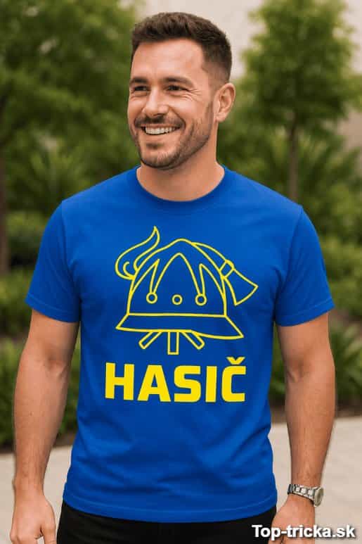 Vtipné tričko hasič čelada