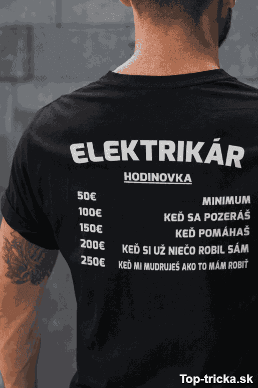 Vtipné tričko hodinovka s ľubovoľným povolaním