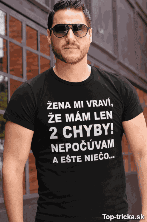 Vtipné tričko mám len 2 chyby