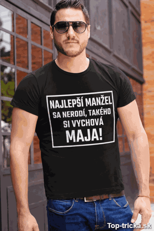 Vtipné tričko najlepší manžel s ľubovoľným menom