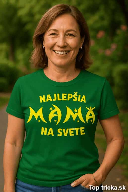 Tričko najlepšia mama na svete ružové písmo
