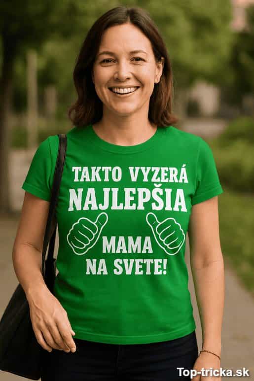 Tričko najlepšia mama na svete s korunkou