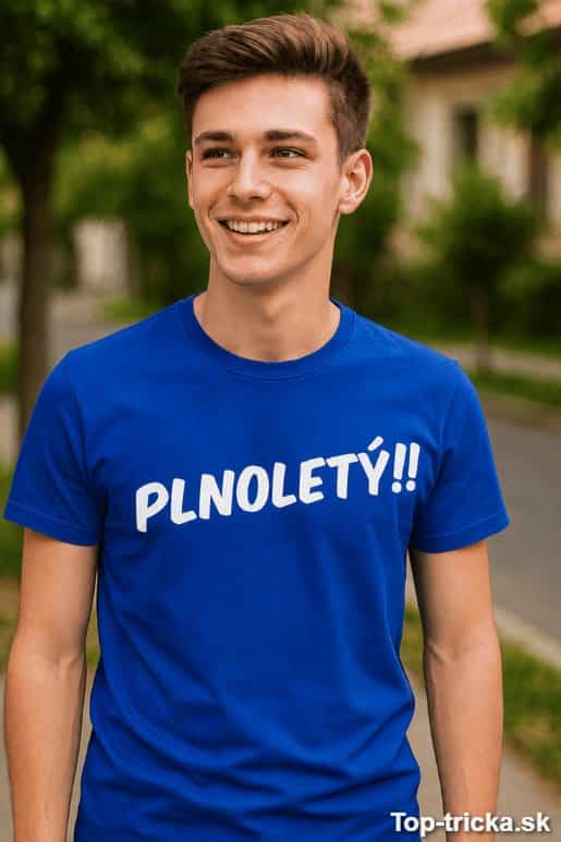 Vtipné tričko plnoletý 18 rokov