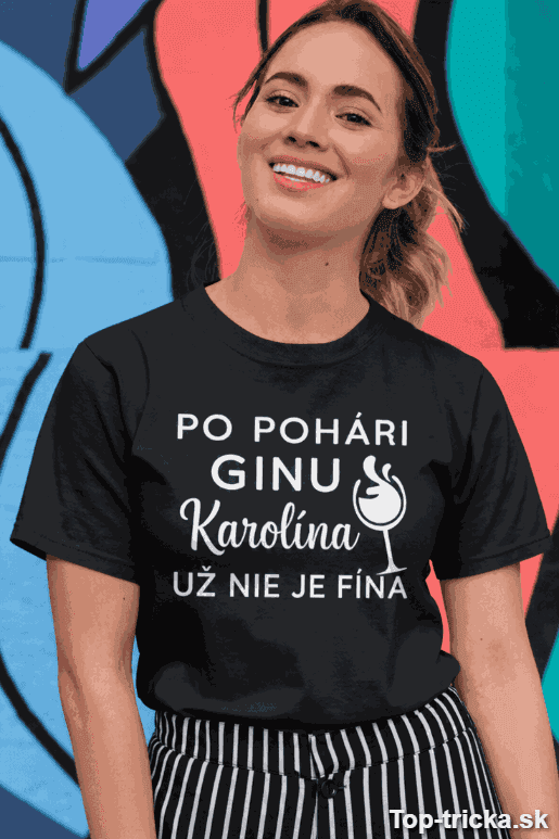 Vtipné tričko po pohári ginu s ľubovoľným menom