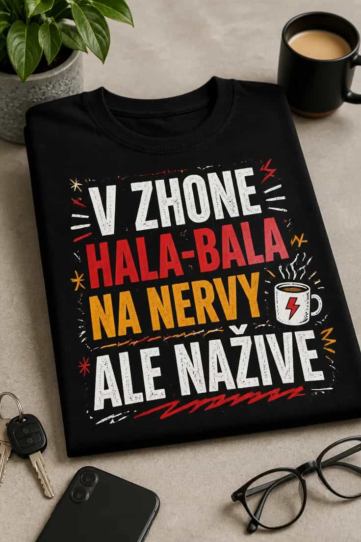 Tričko v zhone hala-bala na nervy ale nažive