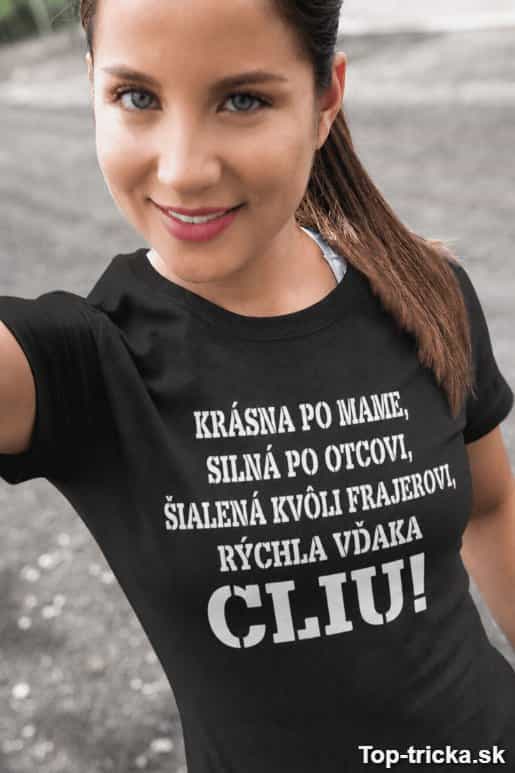 Vtipné tričko rýchla vďaka autu s ľubovoľnou značkou