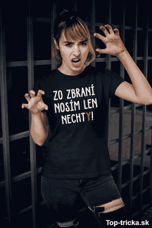 Vtipné tričko zo zbraní len nechty