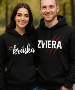 Zábavné tričko s kapucňou (komplet) Kráska a Zviera