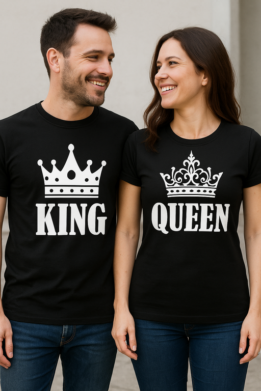 KING QUEEN - Tričko (komplet pre pár)