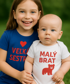 (komplet) body a tričko veľká sestra - malý brat
