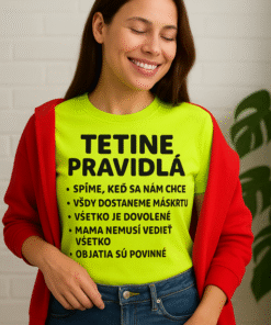 Smiešne tričko tetine pravidlá