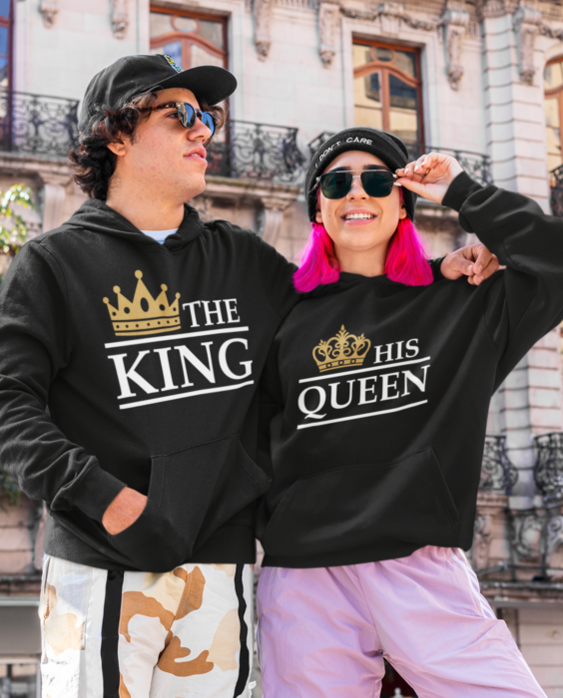 THE KING / HIS QUEEN - Mikina (komplet pre pár)