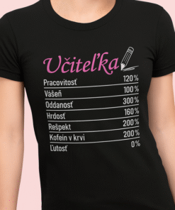 Tričko učiteľka – usilovnosť