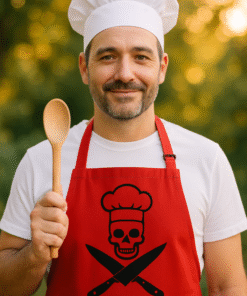 Vtipná zástera kuchár kostra