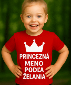 Vtipné detské tričko princezná (meno podľa želania)