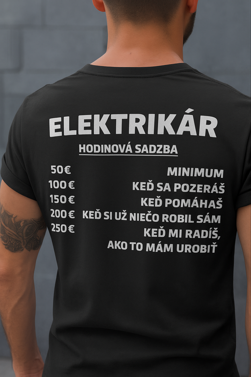 Vtipné tričko cenník (povolanie podľa želania)