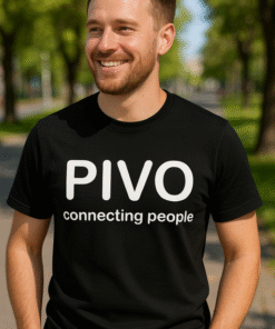 Vtipné tričko PIVO connecting people
