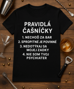 Vtipné tričko pravidlá čašníčky