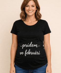 Tehotenské tričko „Prídem vo februári“