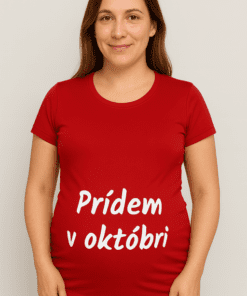 Tehotenské tričko Prídem v októbri