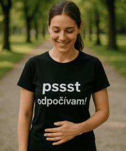 Tehotenské tričko pssst oddychujem!
