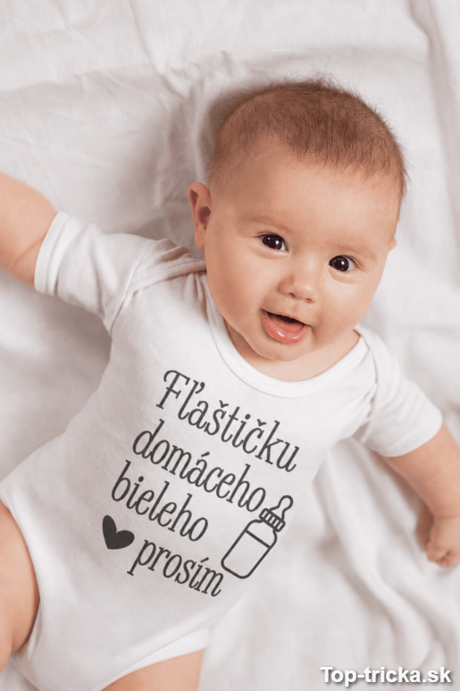Detské body fľaštičku domáceho bieleho prosím
