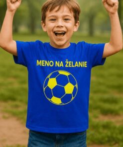 Detské tričko futbalová lopta s ľubovoľným menom