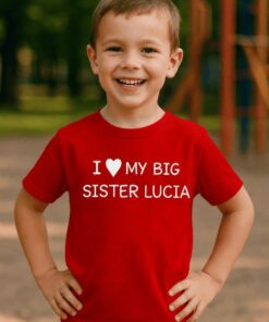 Detské tričko I love my big sister s menom