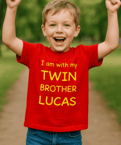 Detské tričko twin brother s ľubovoľným menom