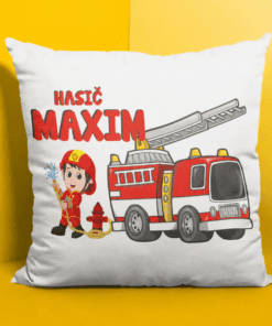 Detský vankúš hasič s ľubovoľným menom