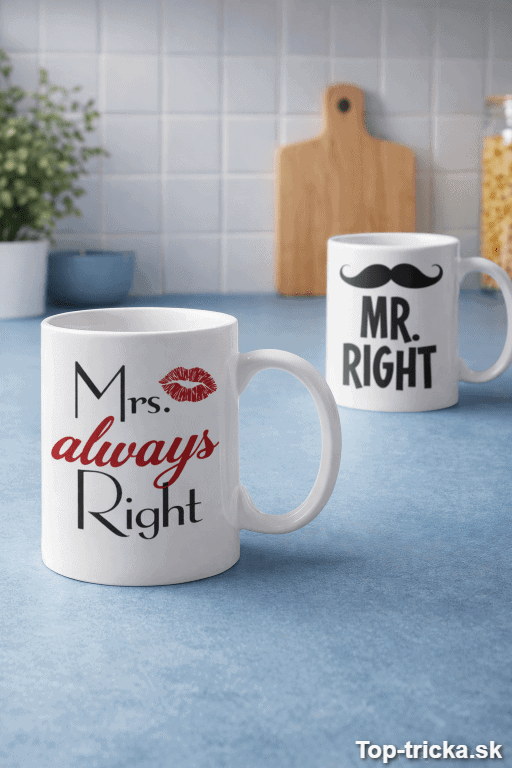 Hrnčeky pre páry Mr and Mrs Right