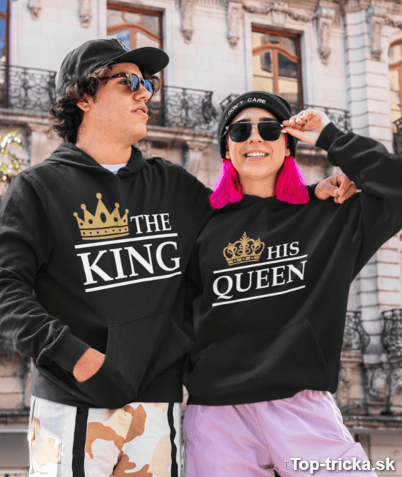 Mikiny pre páry The King His Queen