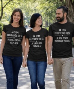 Sada tričiek 3 ks súrodenci a pravidlá