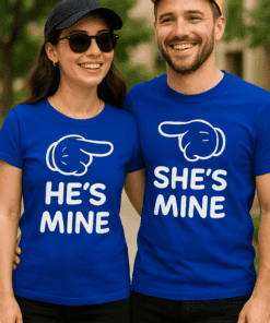Tričká pre páry He's Mine She's Mine
