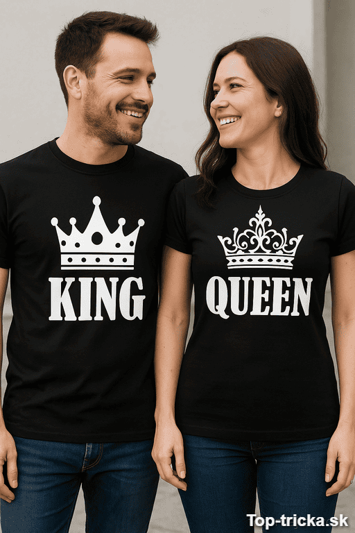 Tričká pre páry King Queen