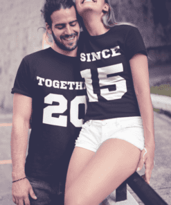 Tričká pre páry together since s ľubovoľným rokom