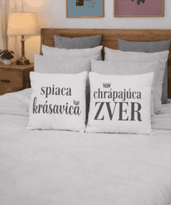 Vankúše pre páry spiaca krásavica chrápajúca zver