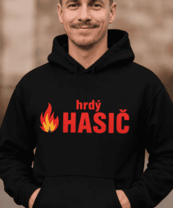 Vtipná mikina s kapucňou hrdý hasič