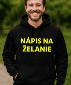 Vtipná mikina s kapucňou s ľubovoľným textom