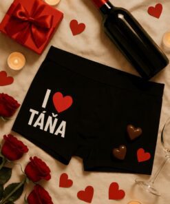 Vtipná pánska bielizeň I love s ľubovoľným menom