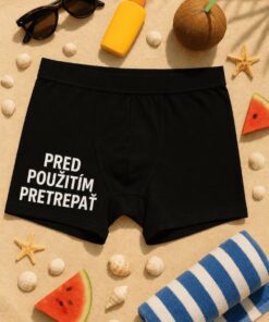 Vtipná pánska bielizeň pred použitím pretrepať