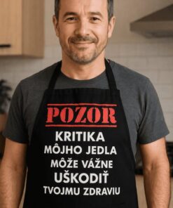 Vtipná zástera pozor kritika môjho jedla
