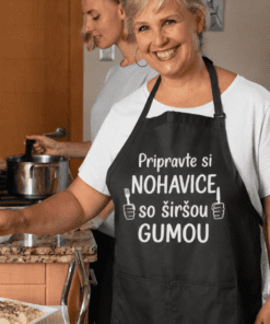Vtipná zástera Pripravte si nohavice so širšou gumou