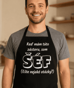 Vtipná zástera som šéf v kuchyni