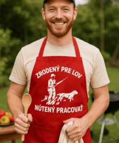 Vtipná zástera zrodený pre lov nútený pracovať