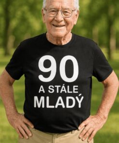 Vtipné tričko 90 a stále mladý