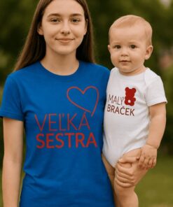 Vtipné tričko a body set veľká sestra