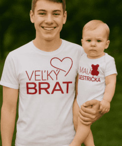 Vtipné tričko a body veľký brat sestrička