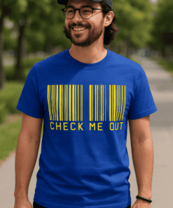 Vtipné tričko Check me out barcode